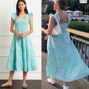 Hill House Home Ellie Midi Nap Dress in Bay Blue Limited Edition XS